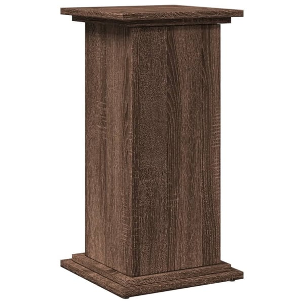 vidaXL piedestal med opbevaring 31x30x60 cm konstrueret træ brun eg