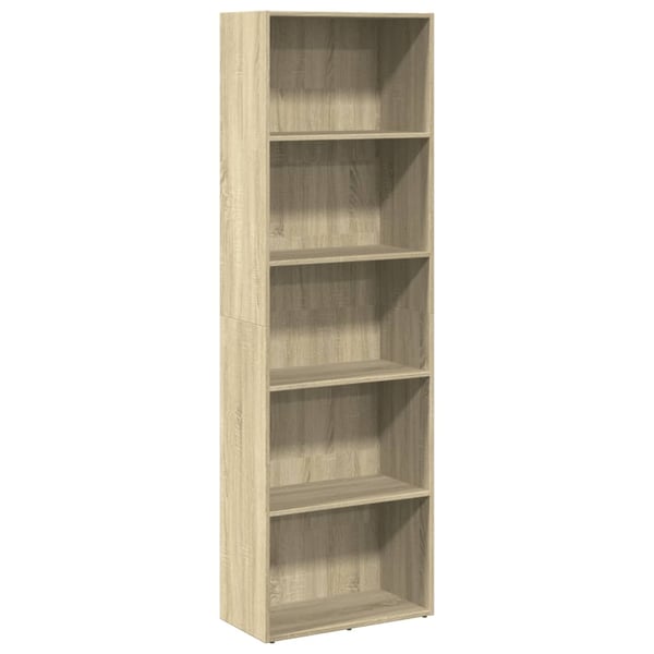 vidaXL Bokhylle sonoma eik 60x30x189 cm konstruert tre