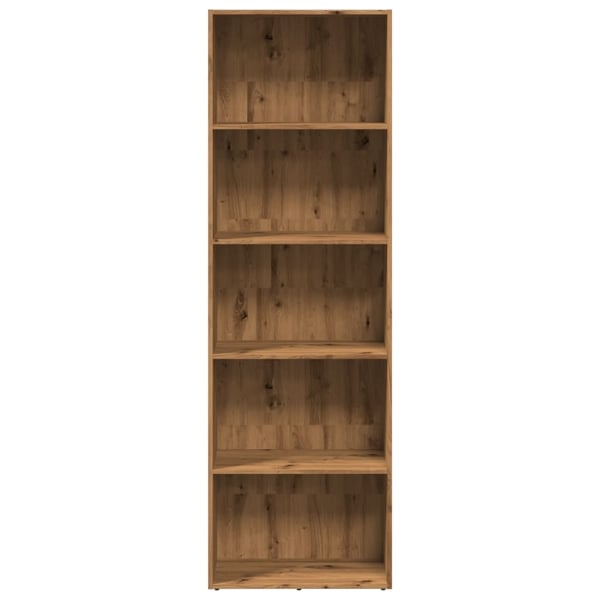 vidaXL Bokhylle artisan eik 60x30x189 cm konstruert tre