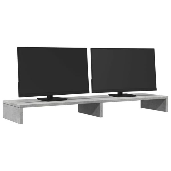 vidaXL Skjermhylle betonggrå 100x27x10 cm konstruert tre