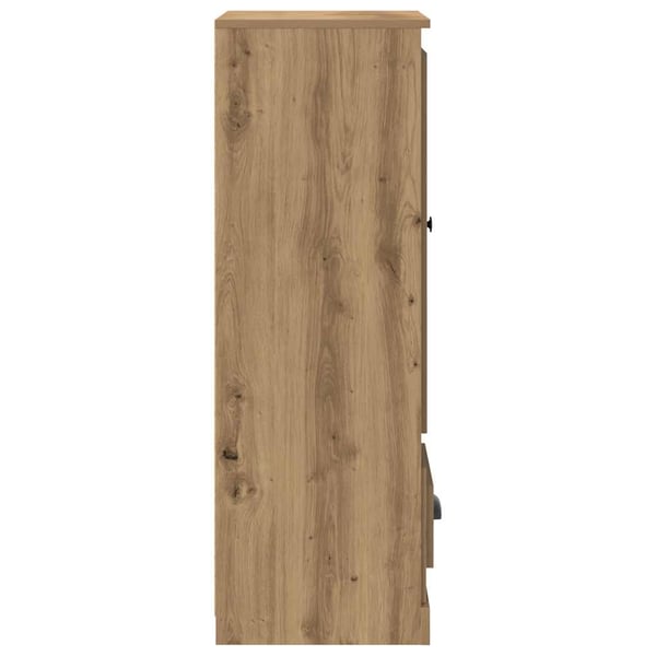 vidaXL skænk 36x35,5x103,5 cm konstrueret træ egetræsfarve