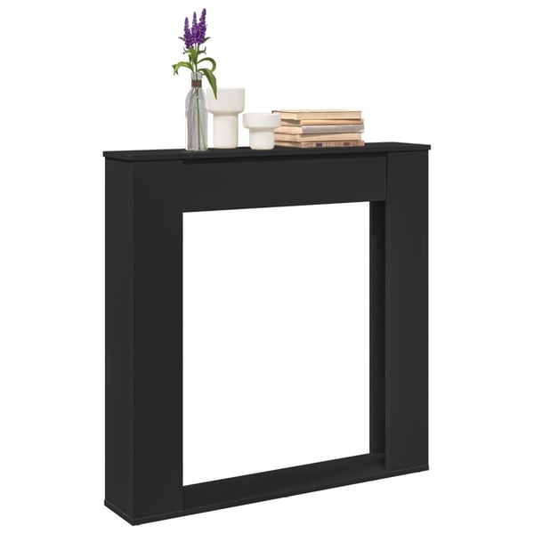 vidaXL Takan ympärys musta 100x20x100 cm tekninen puu