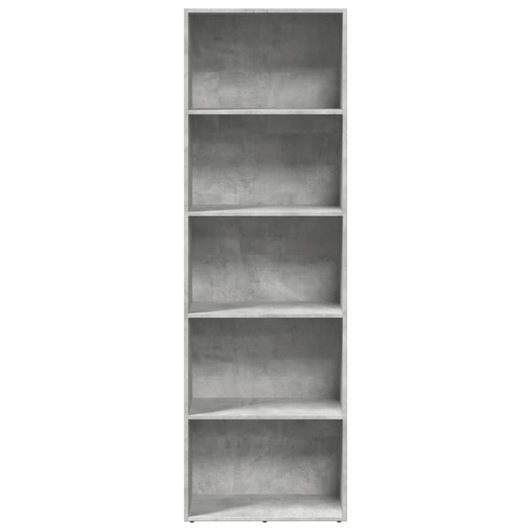 vidaXL Bokhylle betonggrå 60x30x189 cm konstruert tre