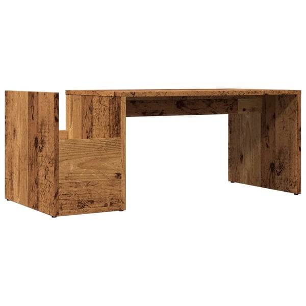 vidaXL sofabord 90x45x35 cm konstrueret træ antikt træ