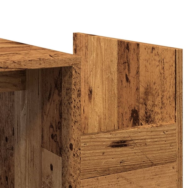 vidaXL sofabord 90x45x35 cm konstrueret træ antikt træ