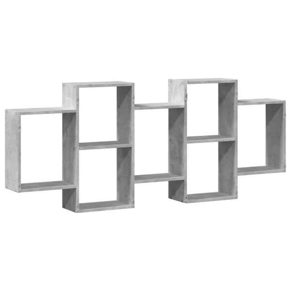 vidaXL Vegghylle betonggrå 159x18x65 cm konstruert tre