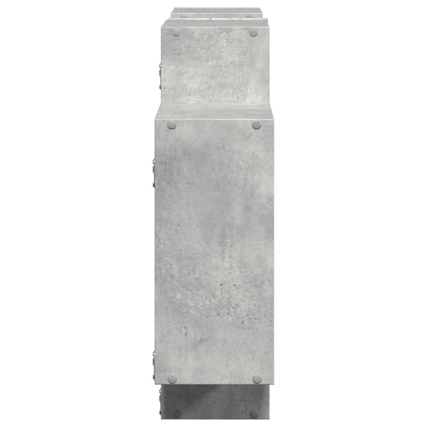 vidaXL Vegghylle betonggrå 159x18x65 cm konstruert tre