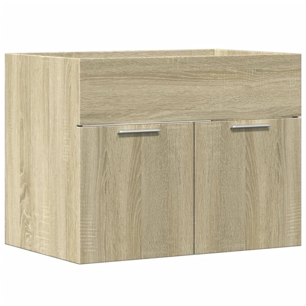 vidaXL skab til håndvask 60x38,5x46 cm konstrueret træ sonoma-eg