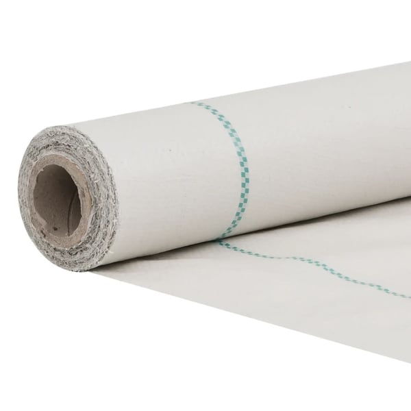 vidaXL Kontrollmatte for ugress hvit 4x25 m PP