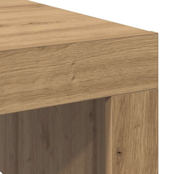 vidaXL Salongbord artisan eik 100x100x35 cm konstruert tre