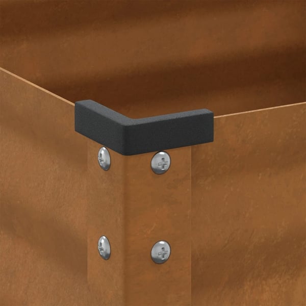 vidaXL Hagepotte 45x45x88 cm værbestandig stål