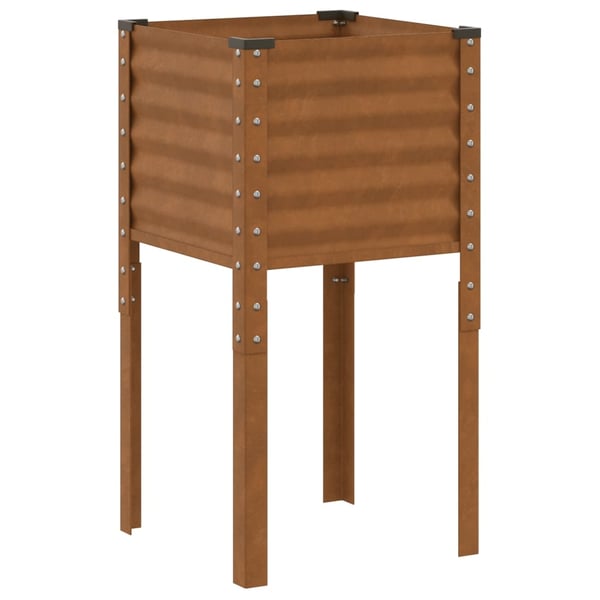 vidaXL Odlingslåda 45x45x88 cm väderbeständigt stål