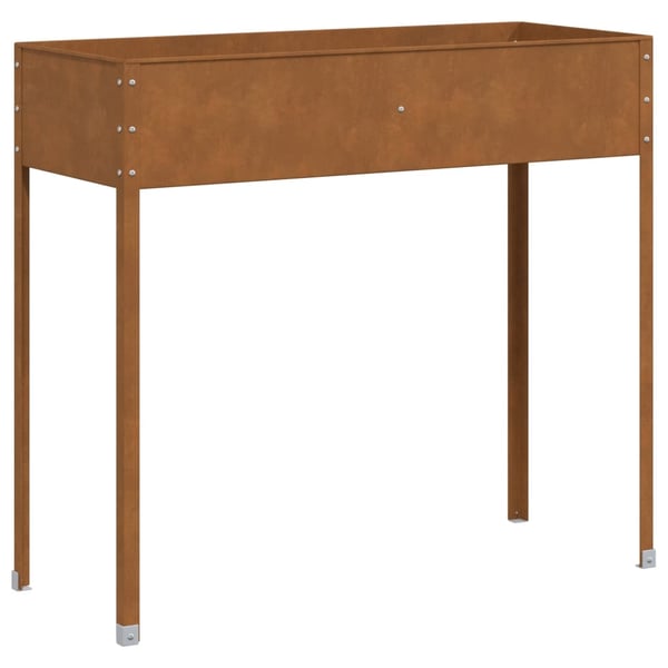 vidaXL Puutarhakukkalaatikko harmaa 100x40x77 cm säänkestävä teräs