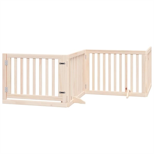 vidaXL Hundeport sammenleggbar 8 paneler 640 cm poppeltre
