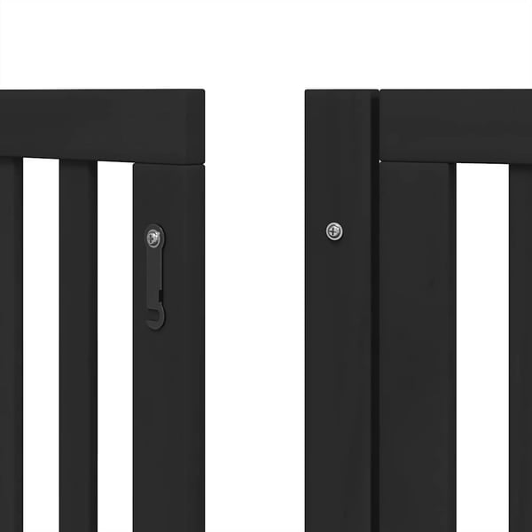 vidaXL Hundeport sammenleggbar 15 paneler svart 750 cm poppeltre