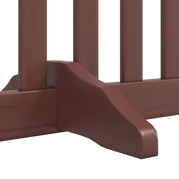 vidaXL hundelåge med dør 6 paneler 480 cm foldbar poppeltræ brun