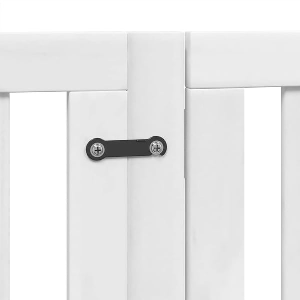 vidaXL Hundeport sammenleggbar 9 paneler hvit 450 cm poppeltre