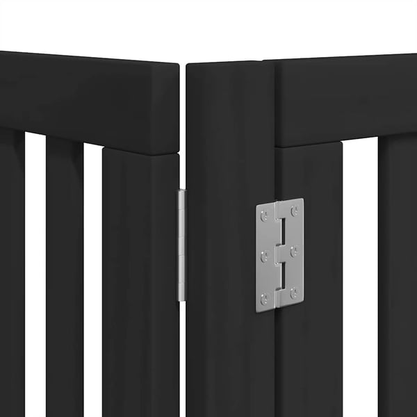 vidaXL Hundeport sammenleggbar 6 paneler svart 480 cm poppeltre