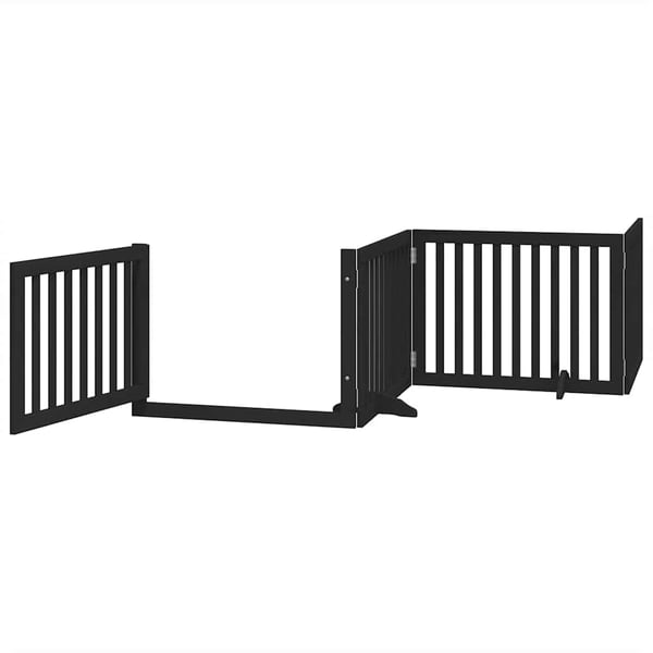 vidaXL Hundeport sammenleggbar 6 paneler svart 480 cm poppeltre