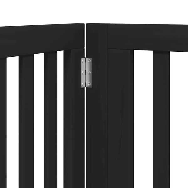 vidaXL Hundeport sammenleggbar 6 paneler svart 480 cm poppeltre