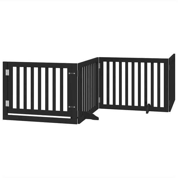 vidaXL Hundeport sammenleggbar 12 paneler svart 960 cm poppeltre