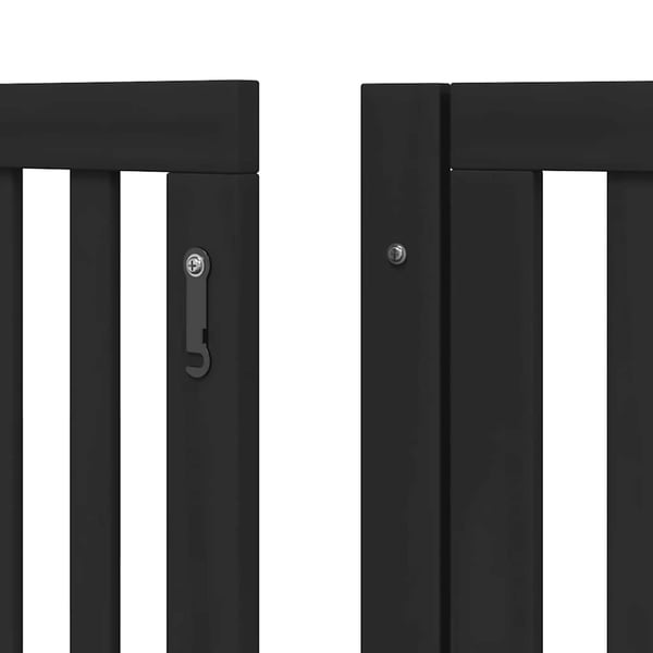 vidaXL Hundeport sammenleggbar 12 paneler svart 960 cm poppeltre