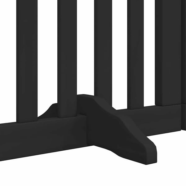 vidaXL Hundeport sammenleggbar 9 paneler svart 450 cm poppeltre