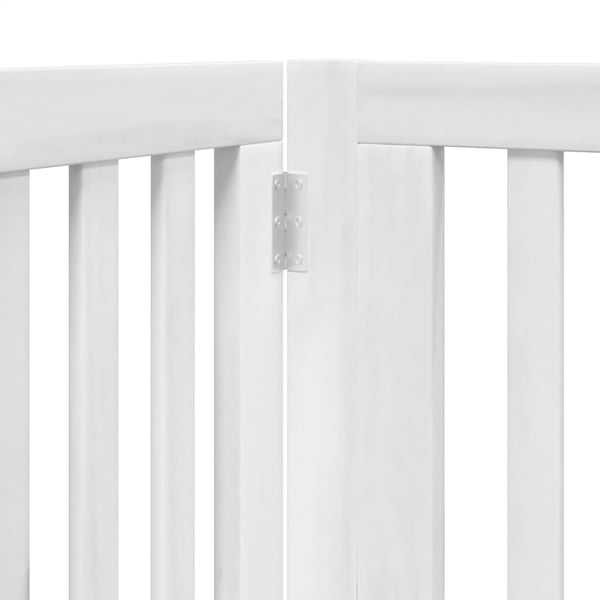 vidaXL Hundeport sammenleggbar 12 paneler hvit 960 cm poppeltre