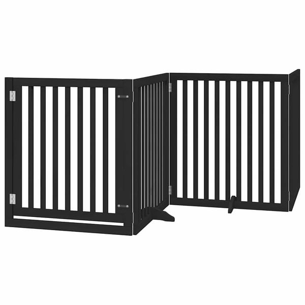 vidaXL Hundeport sammenleggbar 12 paneler svart 960 cm poppeltre
