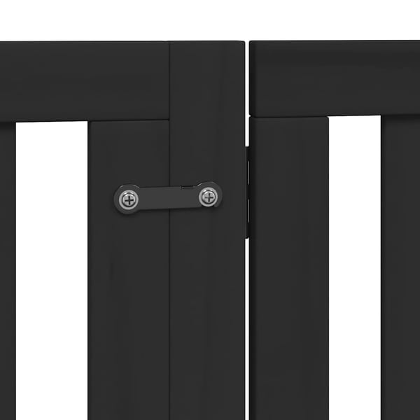 vidaXL Hundeport sammenleggbar 10 paneler svart 800 cm poppeltre