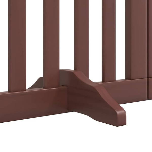 vidaXL Hundeport sammenleggbar 12 paneler brun 600 cm poppeltre
