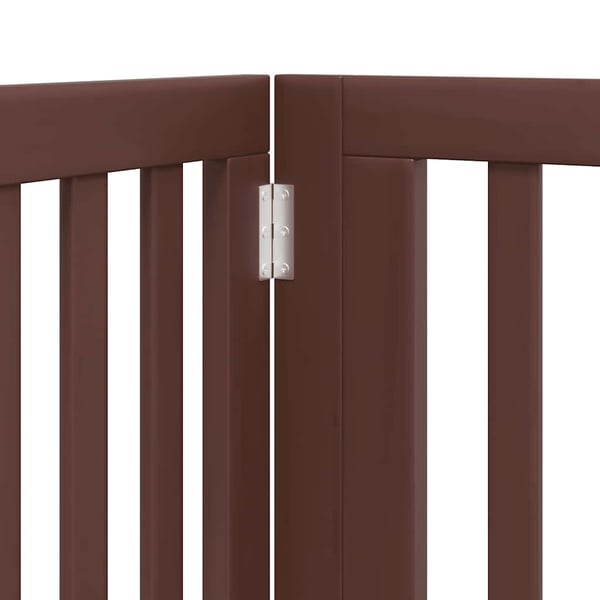 vidaXL Hundeport sammenleggbar 12 paneler brun 960 cm poppeltre