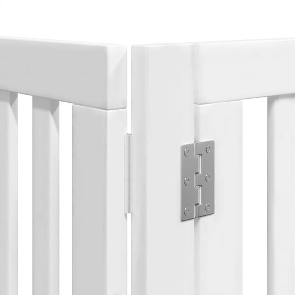 vidaXL Hundeport sammenleggbar 8 paneler hvit 640 cm poppeltre