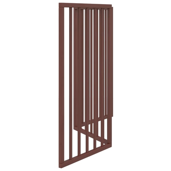 vidaXL Hundeport sammenleggbar 3 paneler brun 150 cm poppeltre