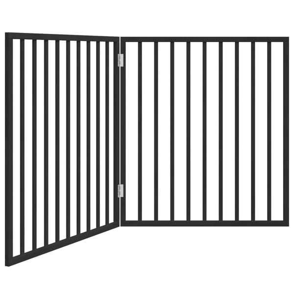 vidaXL hundegitter foldbart 2 paneler sort 160 cm poppeltræ