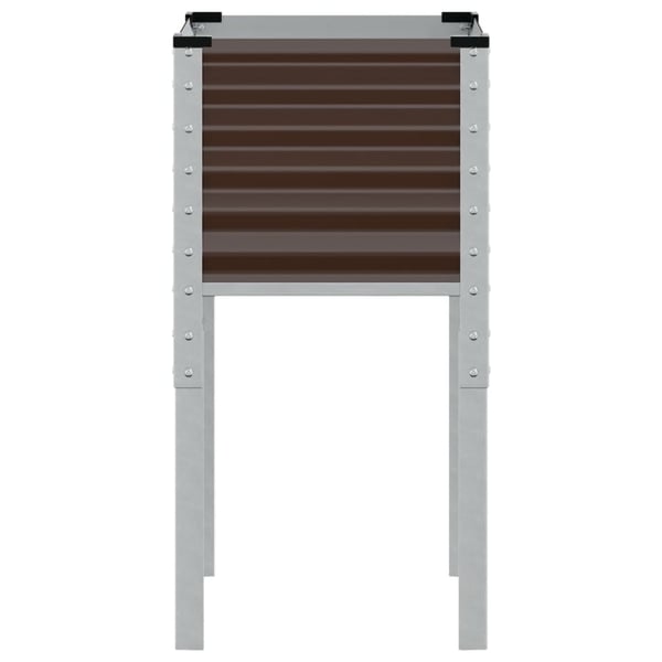 vidaXL Hagepotte brun 45x45x88 cm stål