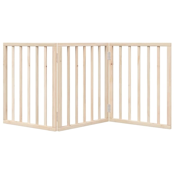 vidaXL hundegitter foldbart 3 paneler 150 cm poppeltræ