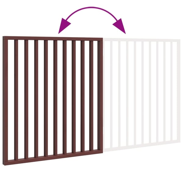 vidaXL Hundeport sammenleggbar 2 paneler brun 160 cm poppeltre