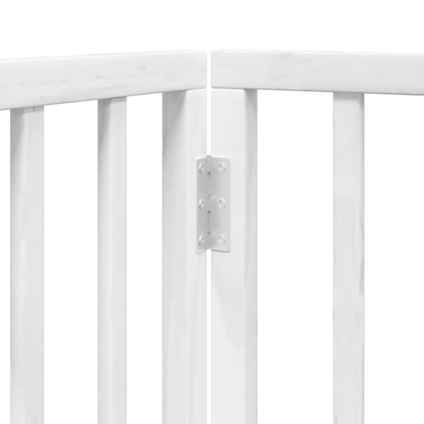 vidaXL hundelåge 3 paneler 150 cm foldbar poppeltræ hvid