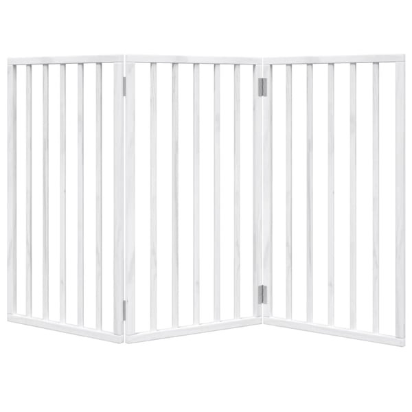 vidaXL hundegitter foldbart 3 paneler hvid 150 cm poppeltræ