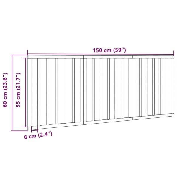 vidaXL Hundeport sammenleggbar 3 paneler brun 150 cm poppeltre