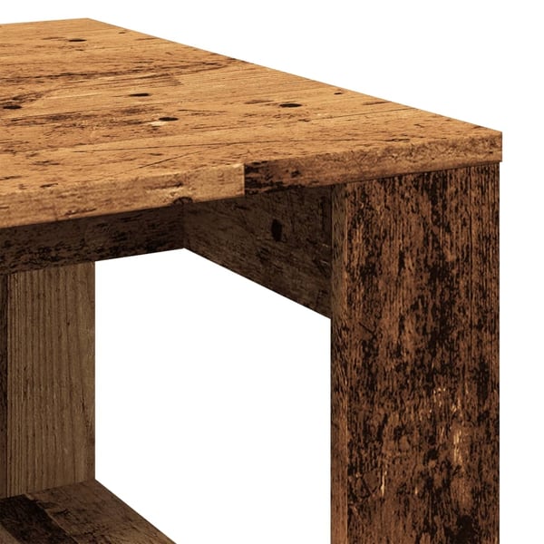 vidaXL Sidebord gammelt tre 50x50x35 cm konstruert tre
