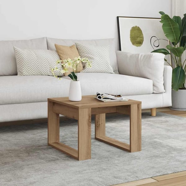 vidaXL Sidebord artisan eik 50x50x35 cm konstruert tre