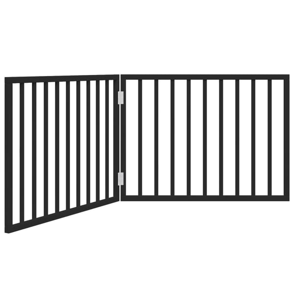 vidaXL hundegitter foldbart 2 paneler sort 160 cm poppeltræ