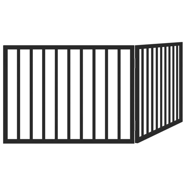 vidaXL hundegitter foldbart 2 paneler sort 160 cm poppeltræ
