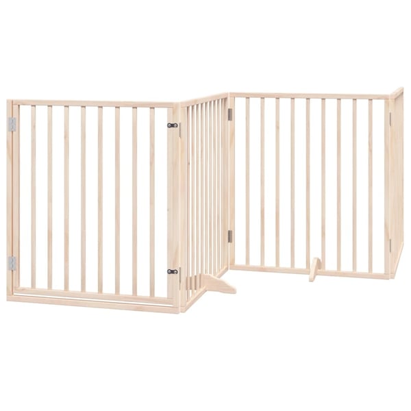 vidaXL Hundeport sammenleggbar 4 paneler 320 cm poppeltre