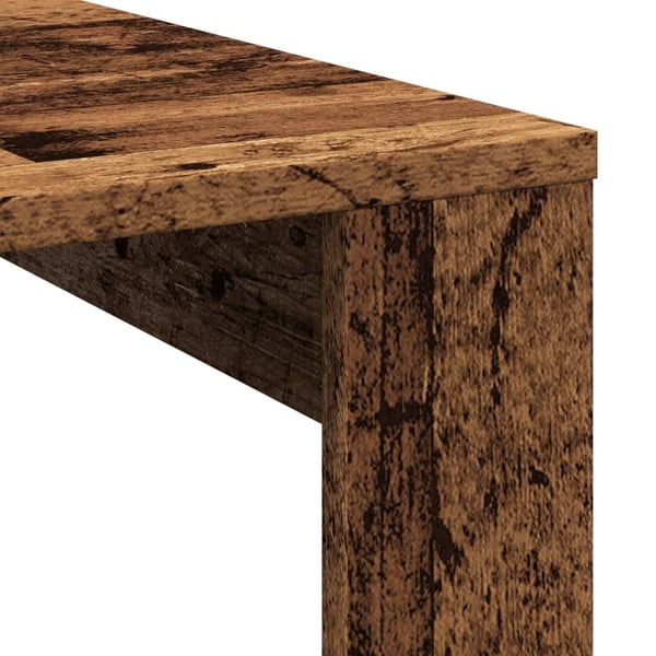 vidaXL Sohvapöytä vanha puu 100x100x35 cm lastulevy