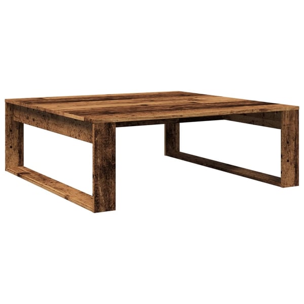 vidaXL Sohvapöytä vanha puu 100x100x35 cm lastulevy
