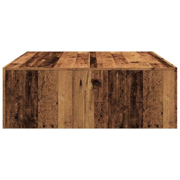 vidaXL Sohvapöytä vanha puu 100x100x35 cm lastulevy