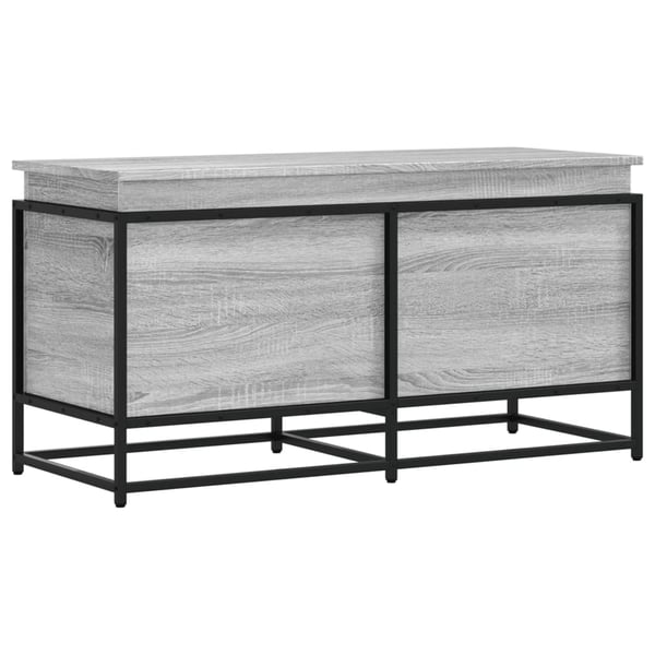 vidaXL Oppbevaringsboks lokk grå sonoma 100x40x51,5 cm konstruert tre